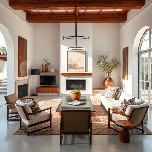 Interior de una casa moderna decorada con muebles de dise&ntilde;o espa&ntilde;ol
